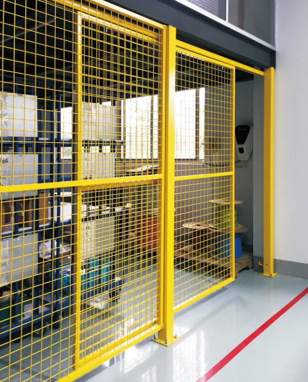 Warehouse Safety Metal Fence Panels Sliding Door