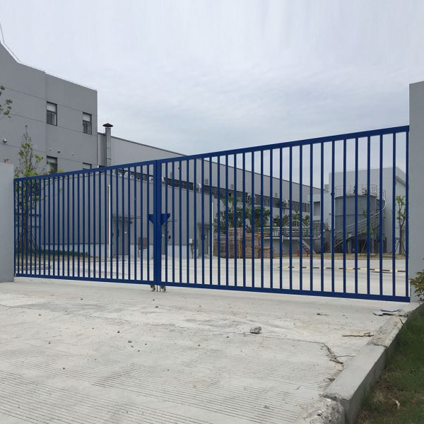 Blue Steel Fence Swing Gate