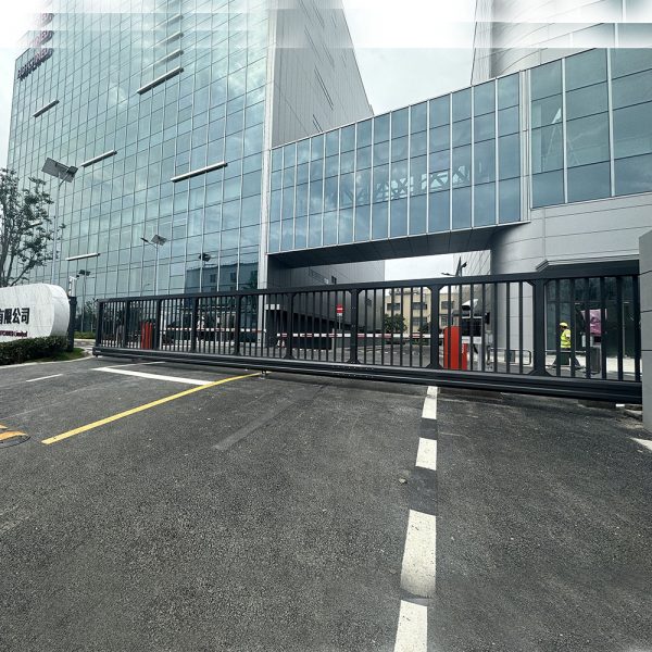 Commercial Ornamental Suspended Metal Fence Sliding Gate