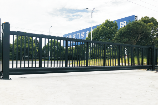 Industrial Fence Steel Electric Sliding Gate without track