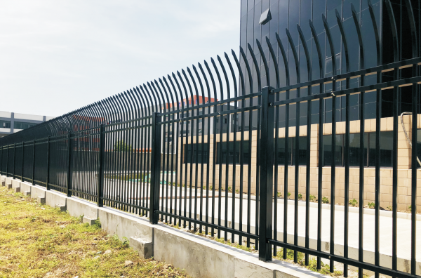 Permium Perimeter Proetction Curved Top Steel Fences