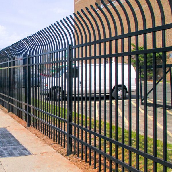 Black 3D Curved Steel Secuirty Fences