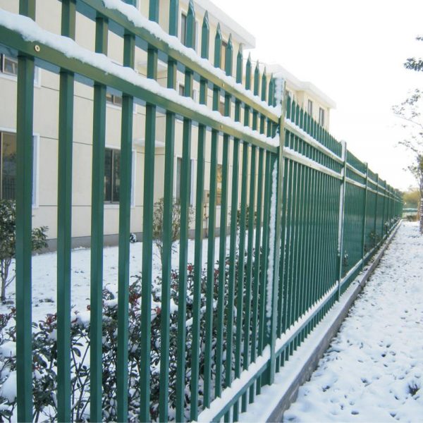 Steel Post Metal Rail Fence