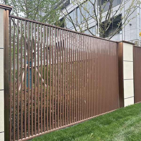 Brown Residental Security Steel Fence